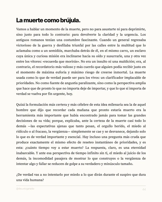 Página interior del capítulo 4, La muerte como brújula